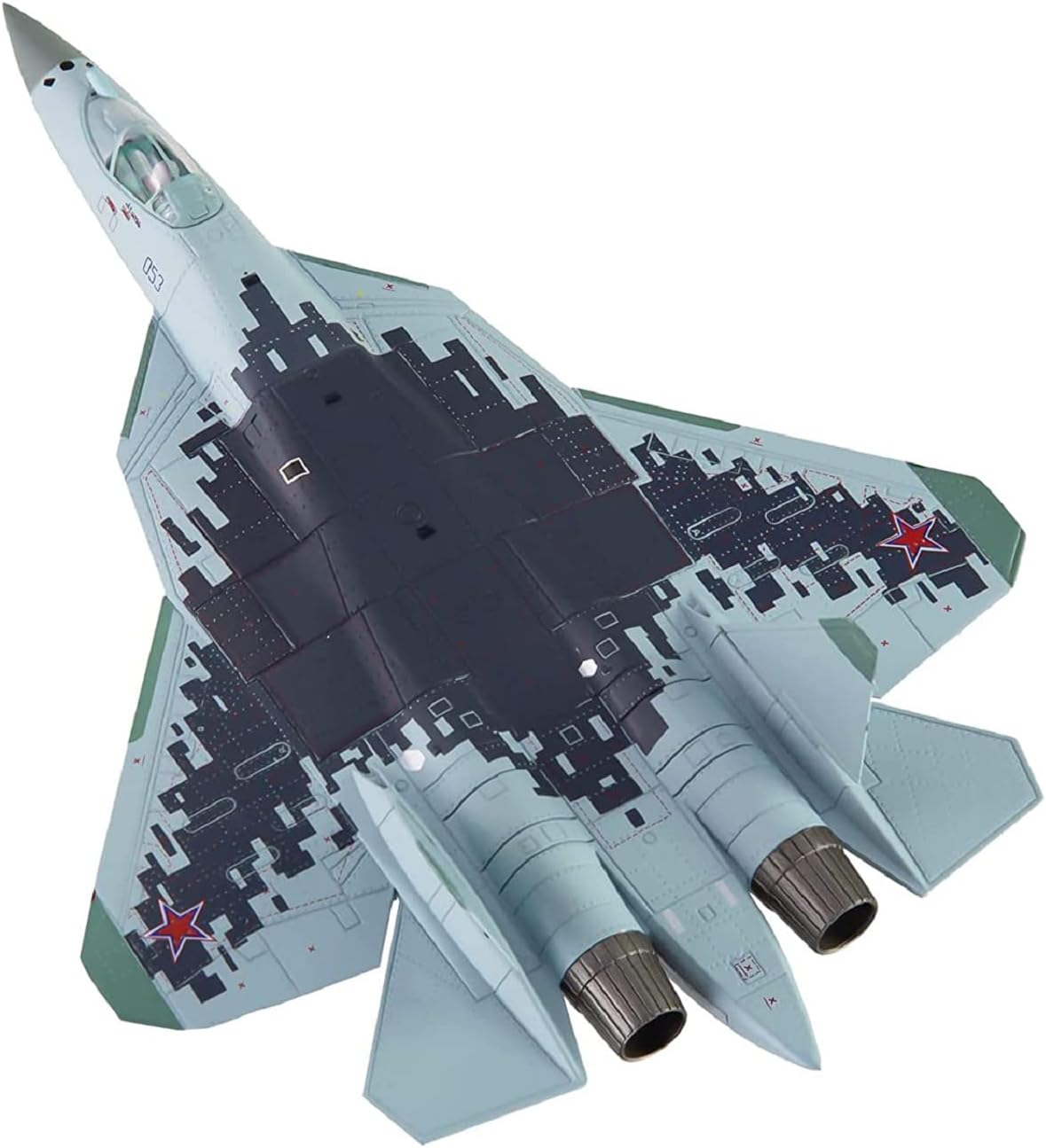 Aleación Rusia SU57 Air Force Fighter Attack PlaneAircraft Modelo de avión Modelo 1100 Modelo Simulación Ciencia Exposición Modelo