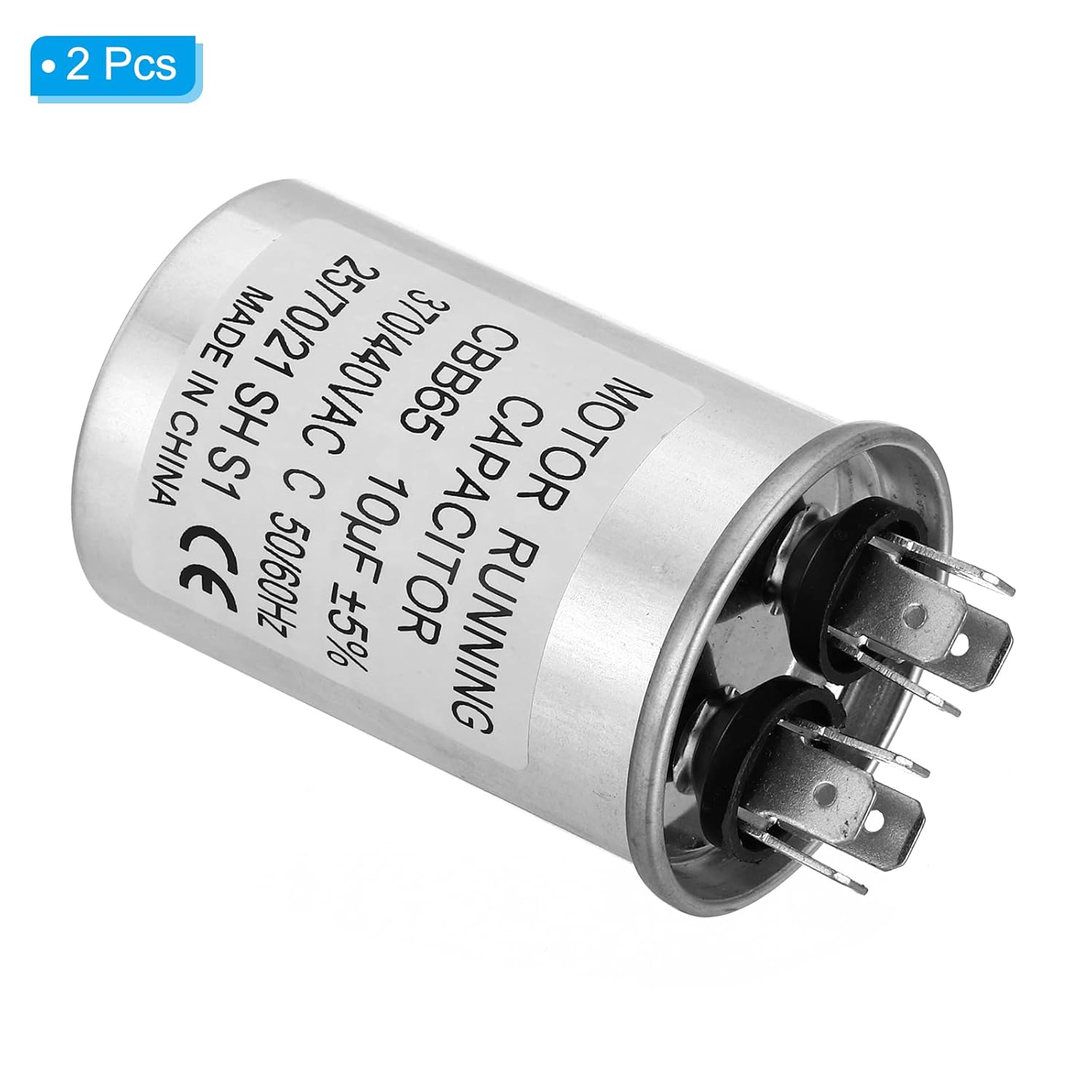 PATIKIL 10uF 5% 10MDF 370440V AC ventilador condensador de arranque, 2 unidades CBB65 Circular Run Condensador para aire acondicionado de aire