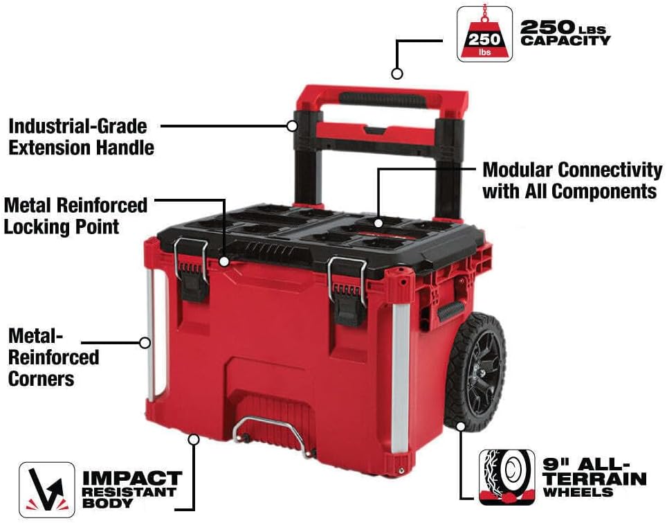 Se adapta a la caja de herramientas rodante de polímero Milwaukee 48-22-8426 con capacidad de 250 libras