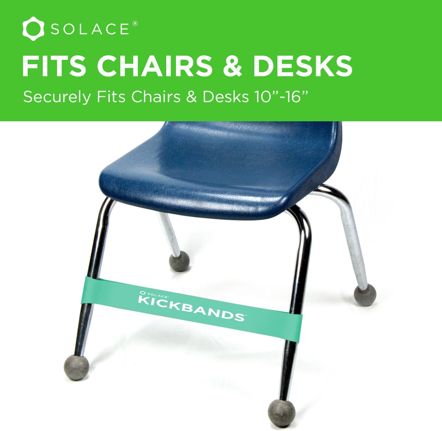 KICK BANDS Bandas para sillas para niños con pies inquietos, paquete de 12 bandas para aliviar la ansiedad con TDAH para sillas y escritorios de
