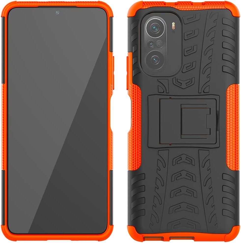 Funda para Poco F3 5GMi 11X 5GK40Redmi K40 Pro con protector de pantalla de vidrio templado, con función atril de policarbonato duro, cubierta