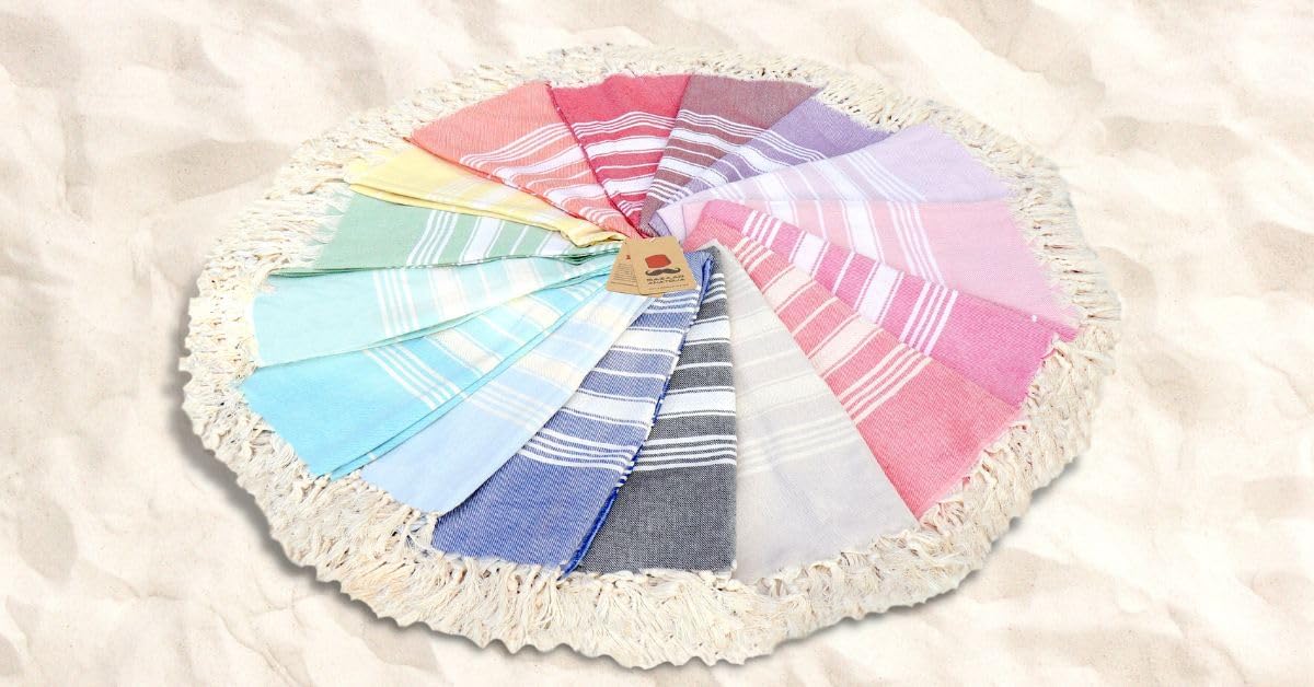 Bazaar Anatolia Toalla de playa turca 100% algodón, toallas de baño de gran tamaño, secado rápido, estilo bohemio, estilo granja, decoración de