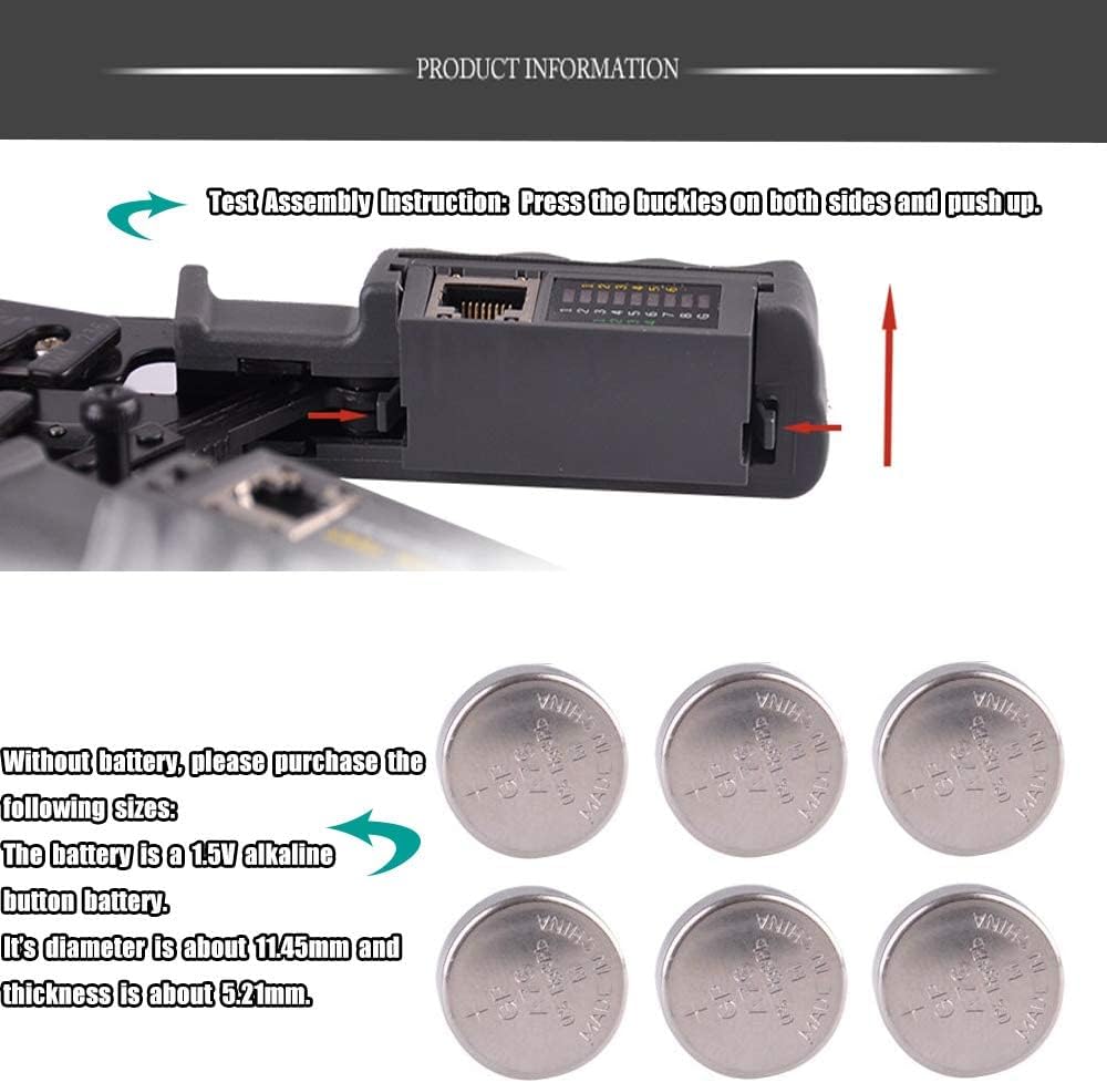 LEATBUY – Juego de crimpadoras CAT5CAT6 Kit de herramientas de crimpado para RJ45RJ11RJ12Cat5e, cortador profesional de conectores de cable,