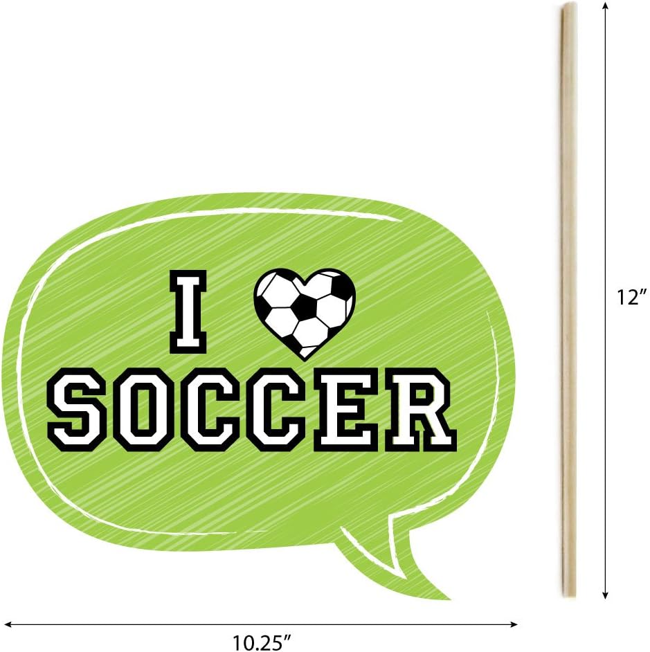 Big Dot of Happiness Goaaal – Kit de accesorios para cabina de fotos de fútbol, 20 unidades