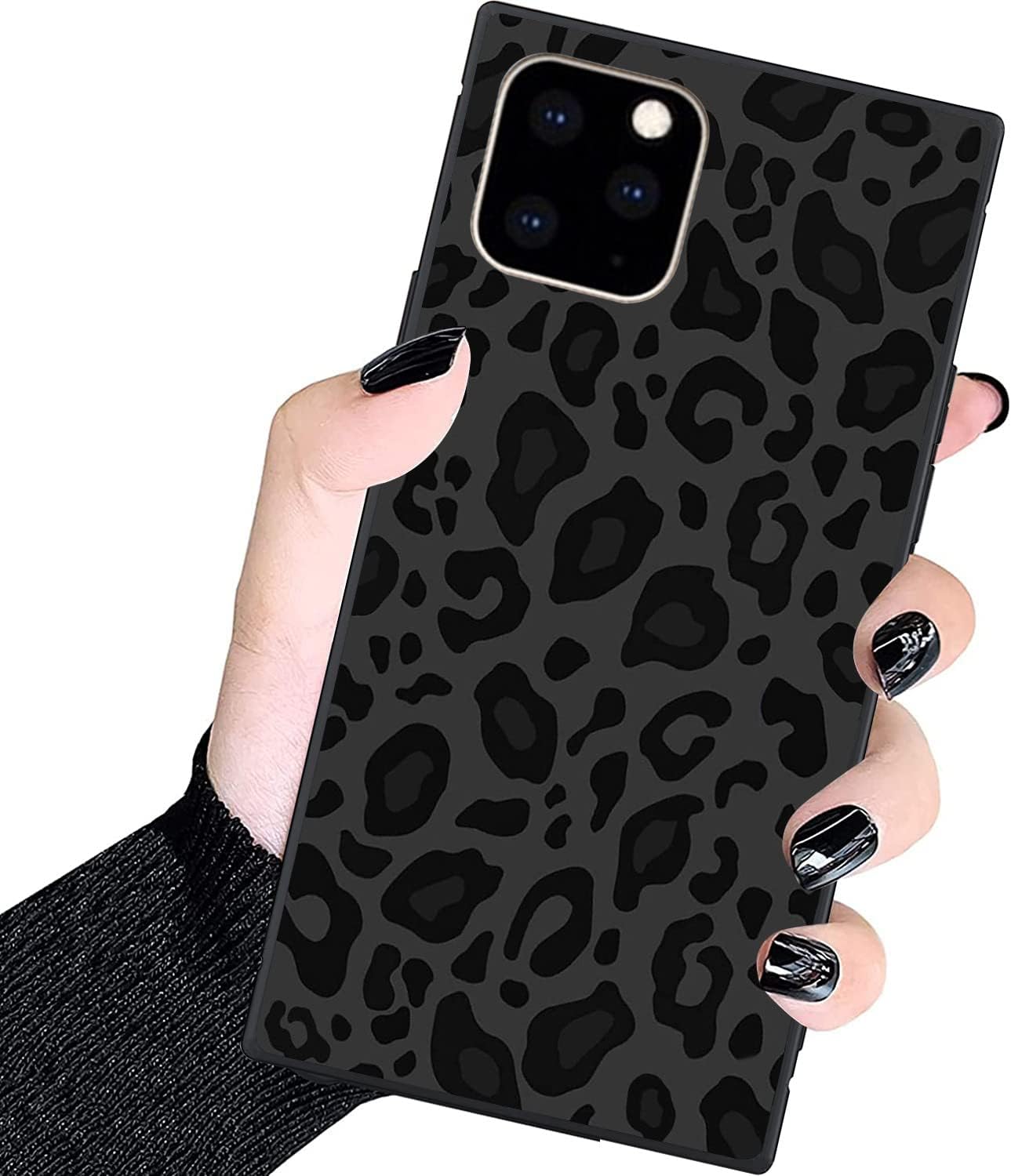 Funda de lujo para iPhone 11 Pro, elegante funda híbrida para mujer, policarbonato duro + silicona suave, a prueba de golpes y antideslizante,
