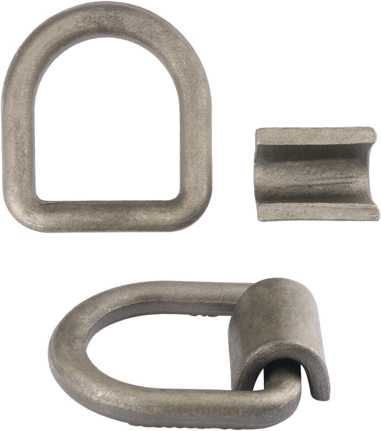 Paquete de 6 anillos de soldadura de 12 pulgada en D, anclaje de anillo en D para remolques para asegurar cuatrimotos, vehículos utilitarios,