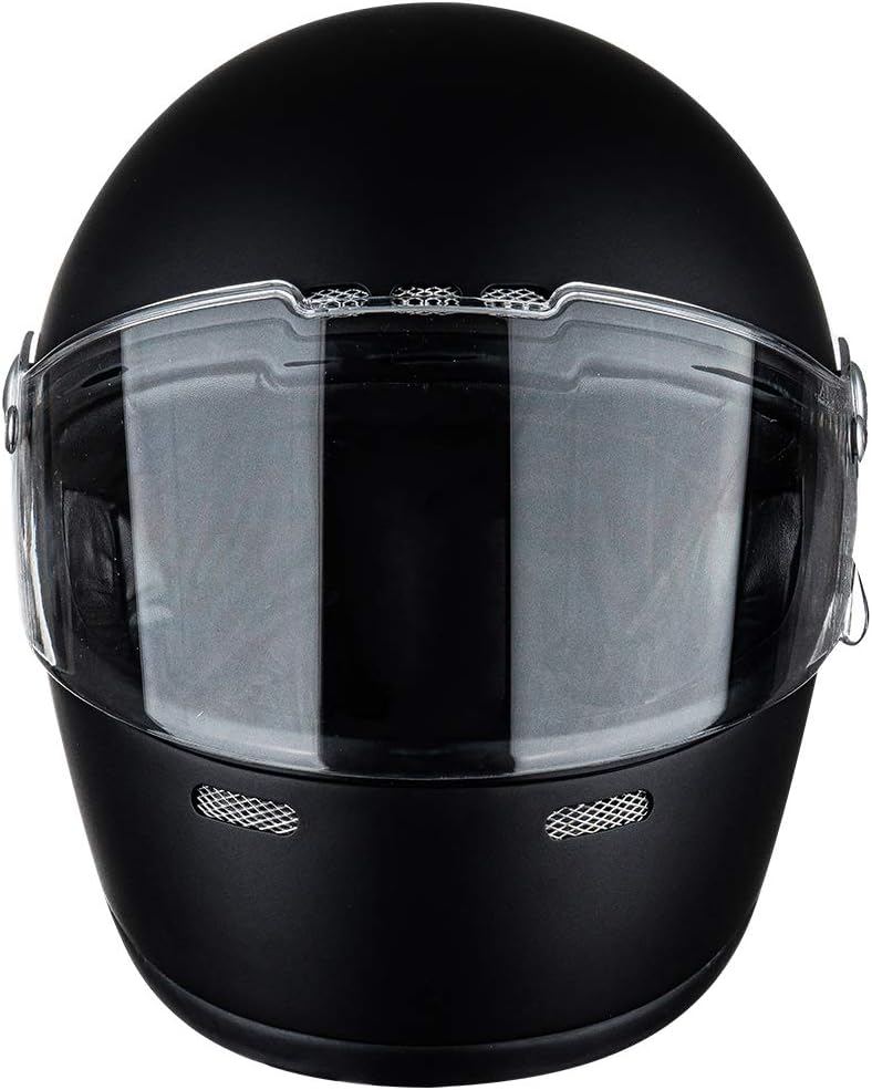 VCOROS A600 – Casco de motocicleta retro unisex para adultos con carcasa gráfica de fibra de vidrio DOT Touring Bobber