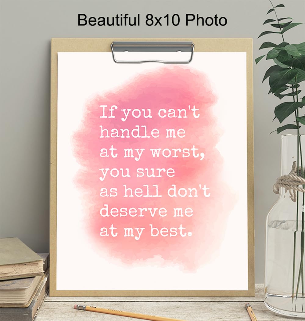 Empowerment Wall Art – Motivational Quote – Inspirational Wall Decor Home decoration for Bedroom Bathroom Living room – Chic Unique Gift for Women