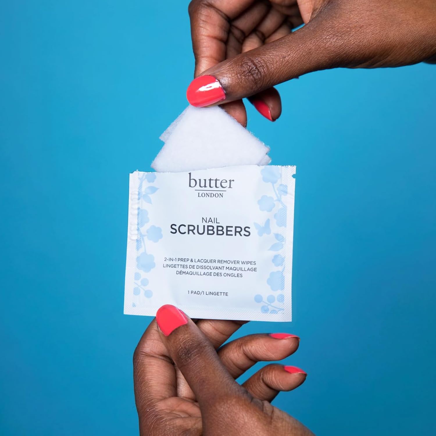 butter LONDON Limpiadores de uñas 2 en 1 toallitas para quitar lacas, 10 unidades