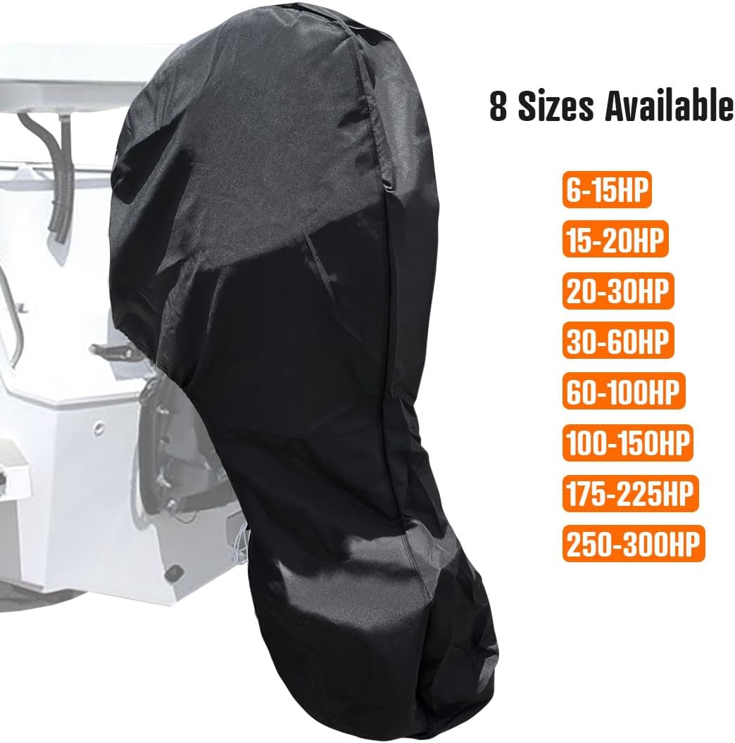 iCOVER – Fundas para motor fuera de borda, cubierta de motor de barco completo remolcable, impermeable, resistente, tela Oxford, cubiertas de motor