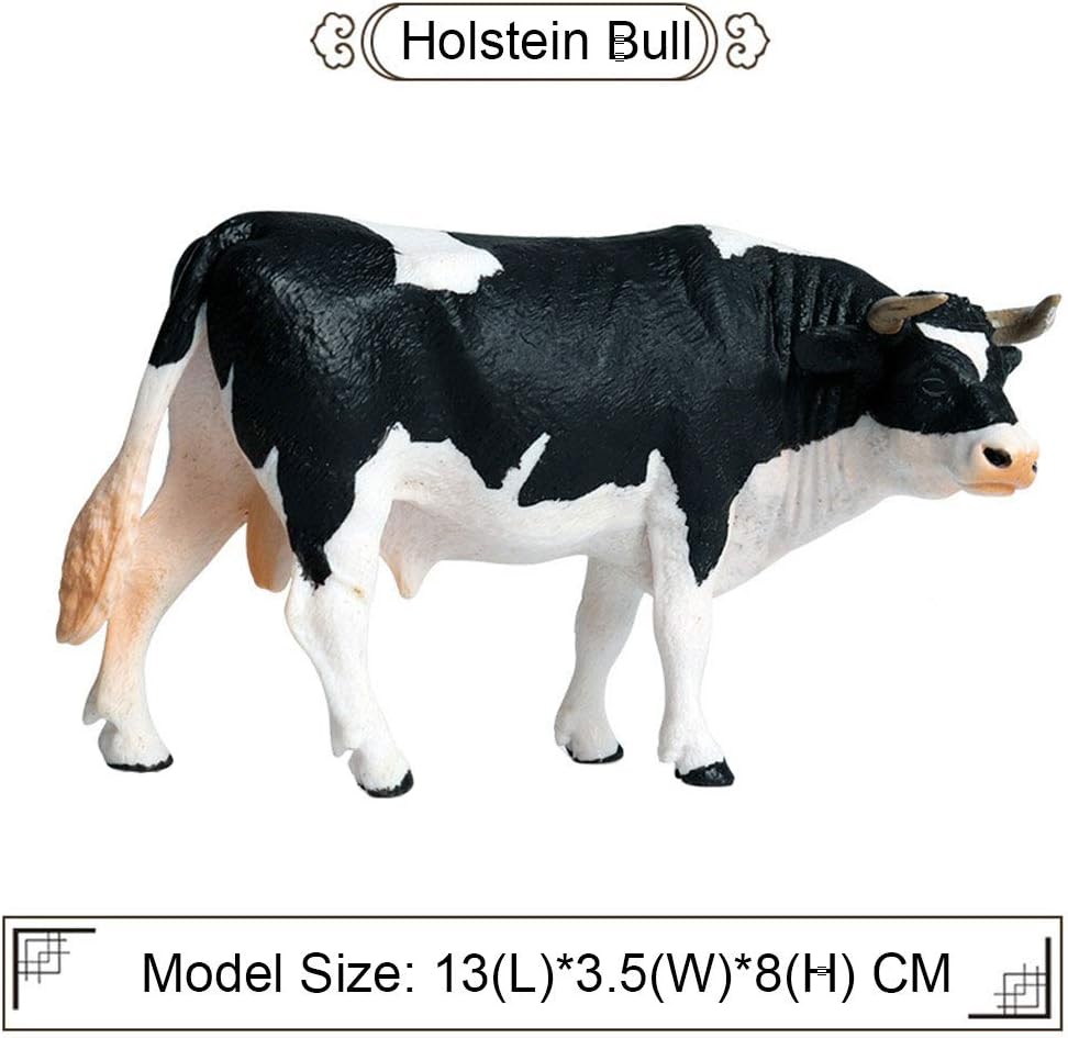 FLORMOON Holstein – Figuras de toro realistas, juguetes educativos tempranos, proyecto de ciencia, regalo de cumpleaños para niños