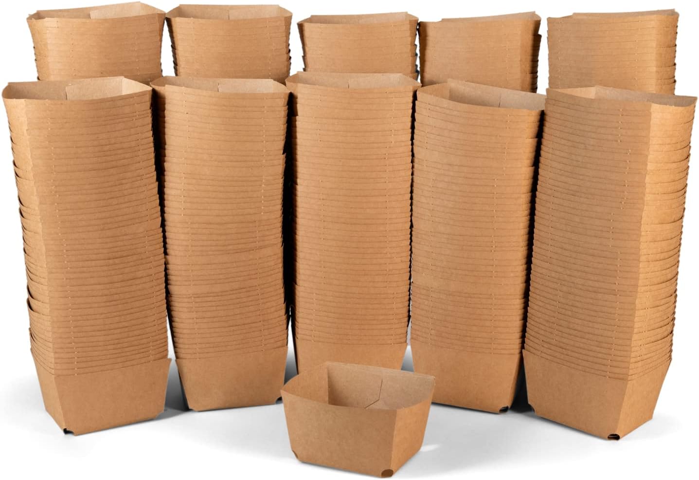 IDL Packaging Cesta de bayas de pinta, marrón (paquete de 500), recipientes de cartón fuertes y seguros para alimentos para congelar o almacenar