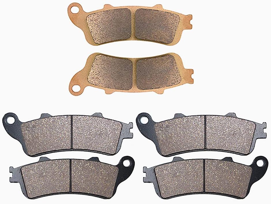 AHL Juego de pastillas de freno delanteras y traseras para Honda GL1800 Goldwing (todos los modelos) 2001-2013