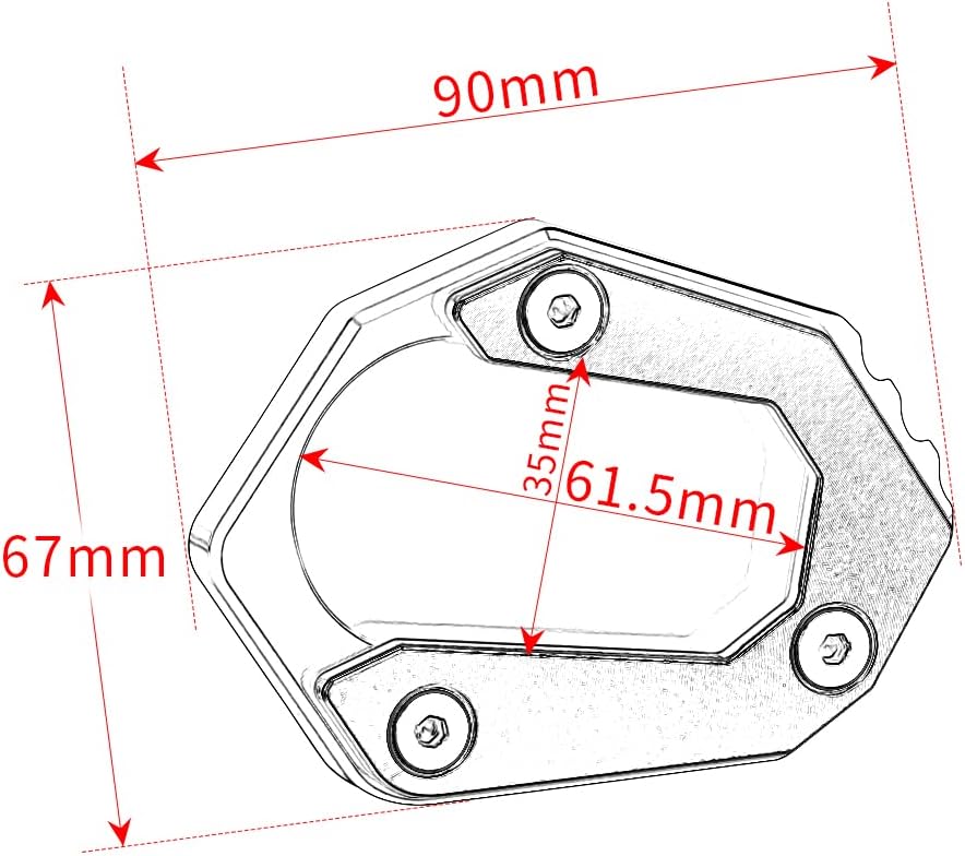Para BMW F750GS F850GS Adventure 2018-2023 Motocycle CNC Aluminio Kickstand Pad Pie Side Pad Ampliar Extension Pad F750 F850 GS Adv Accesorios Color