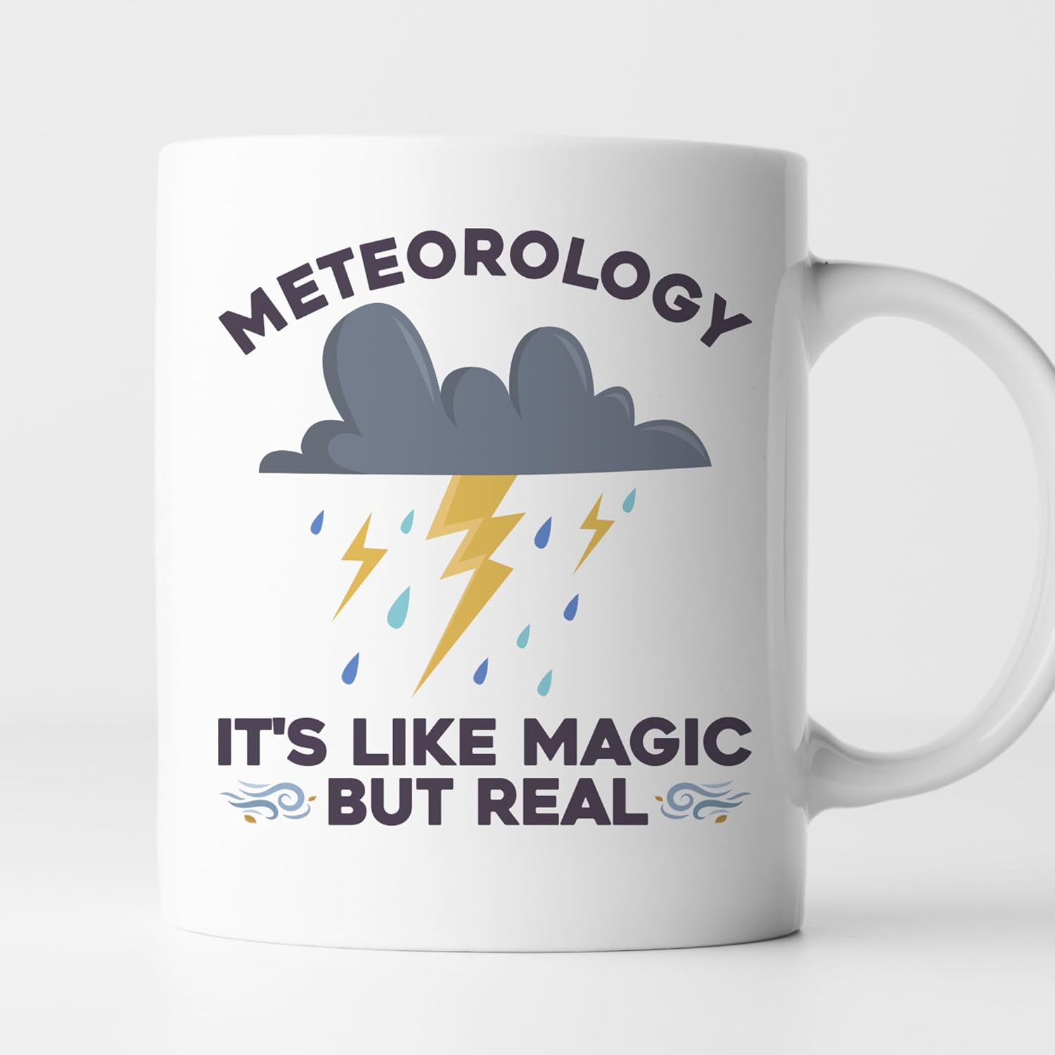 -11 onzas- Taza de café con texto en inglés “Meteorology It’s Like Magic But Real”, taza de café para meteorólogo, taza de regalo de meteorología,
