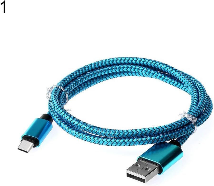 Cable de datos USB c 129.8 ft de nailon trenzado rápido cargador de datos tipo C cable rosa rojo 9.8 ft