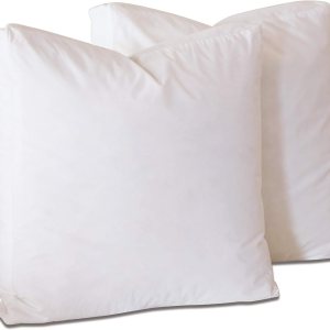 24 x 24 x 2 pulgadas, almohada hipoalergénica de 5050 de plumas esponjosas, mezcla de poliéster, funda de 100% algodón batista, nunca envasada al 24 x 24 x 2 pulgadas, almohada hipoalergénica de 5050 de plumas esponjosas, mezcla de poliéster, funda de 100% algodón batista, nunca envasada al