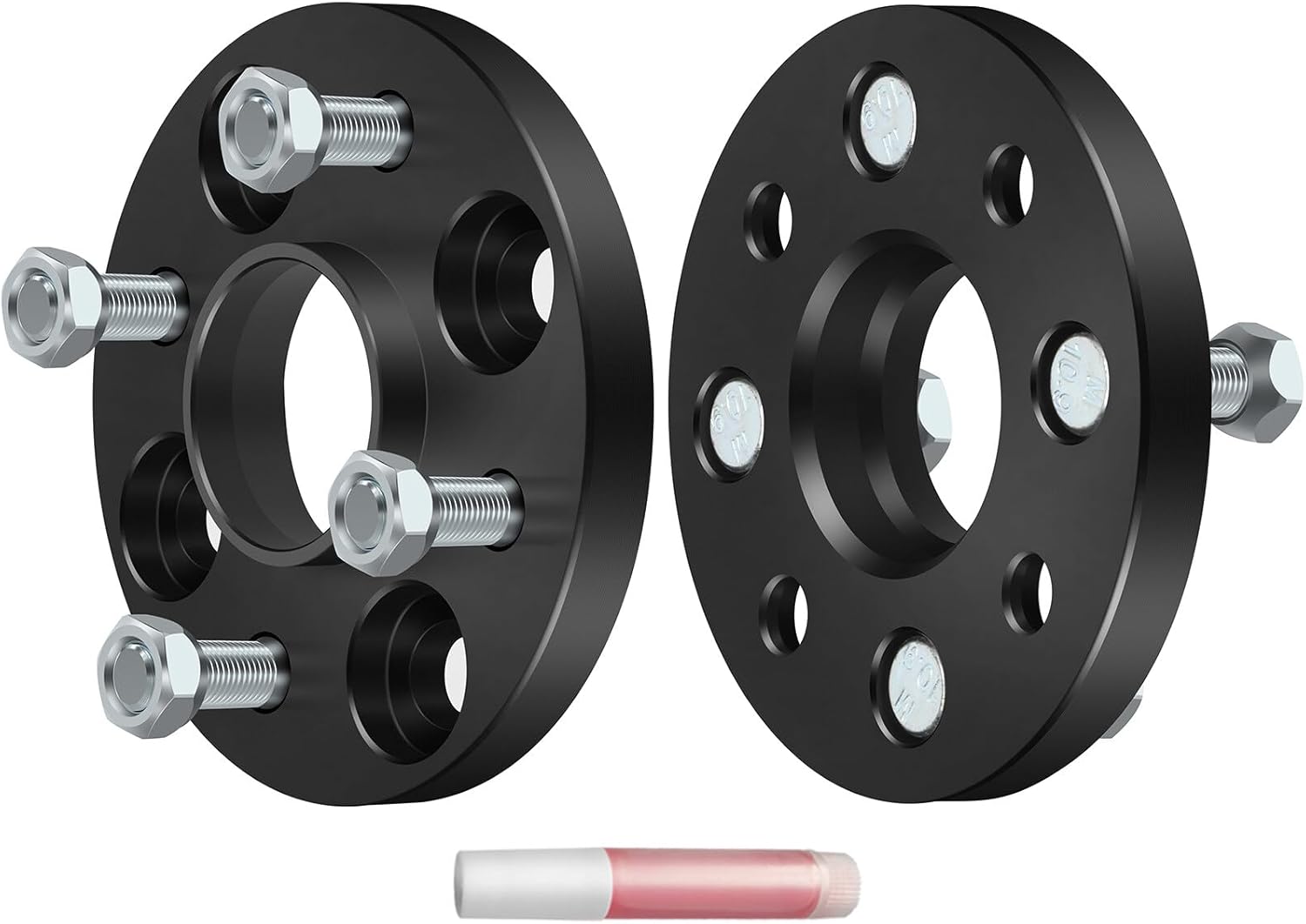 ECCPP 2 espaciadores de rueda centrados de 4 lengüetas 4×100 12×1.5 2.209 in 0.591 in negro compatible con 1980-2005 para Civic  2006-2020 para Fit