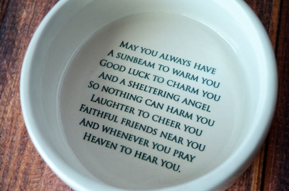 Baptism Gift, First Communion Gift or Confirmation Gift – Personalized With Name and Irish Blessing in Green – Round Keepsake Box
