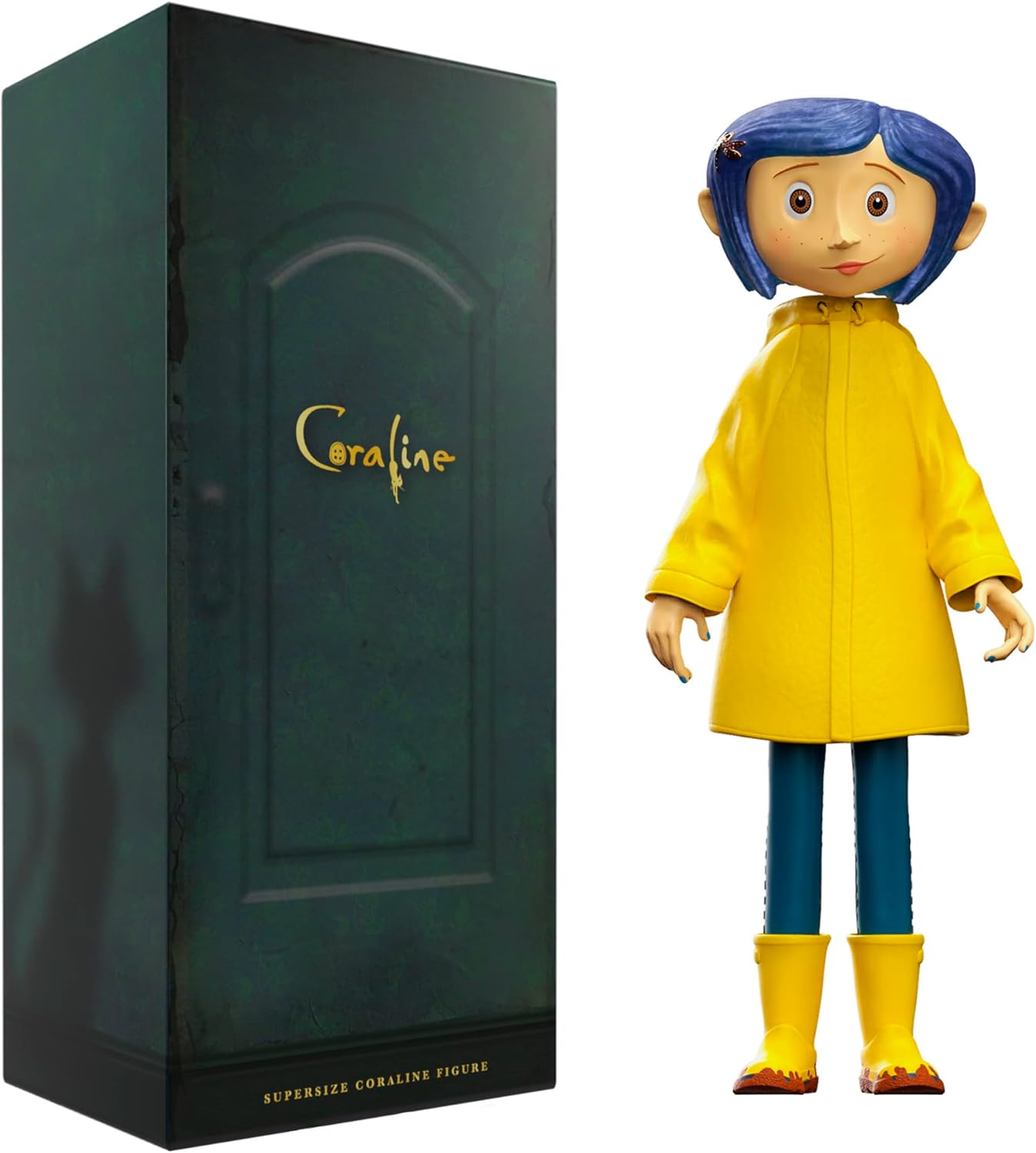 Super7 Supersize Coraline – Figura de acción de Coraline de 16 pulgadas con ropa de tela, coleccionables de películas clásicas y juguetes retro
