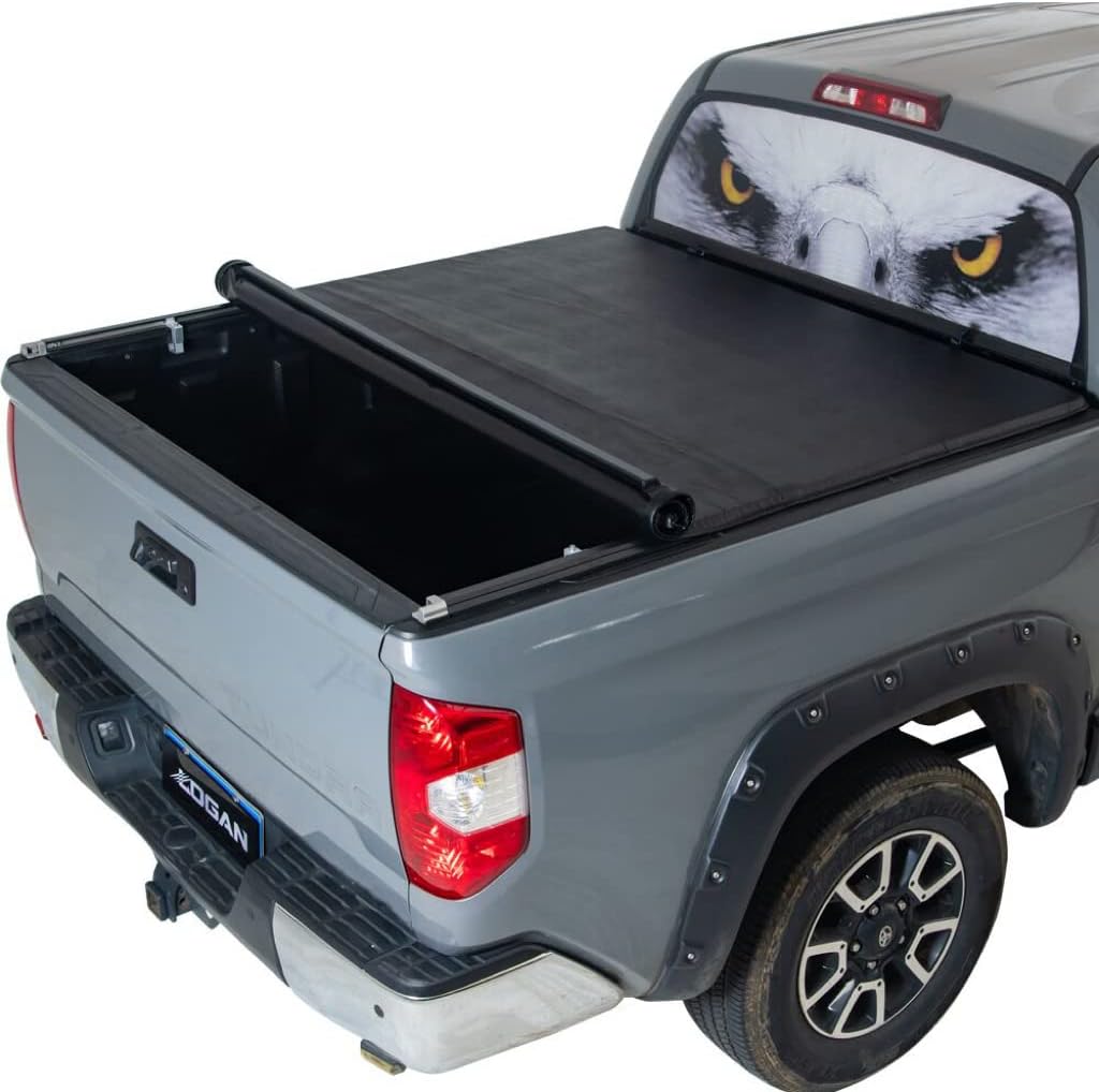 Logan Cubierta enrollable suave Tonneau para Toyota Tundra 2022-2023, fundas para caja de camioneta compatibles con Toyota Tundra 2022 2023 de 6.6