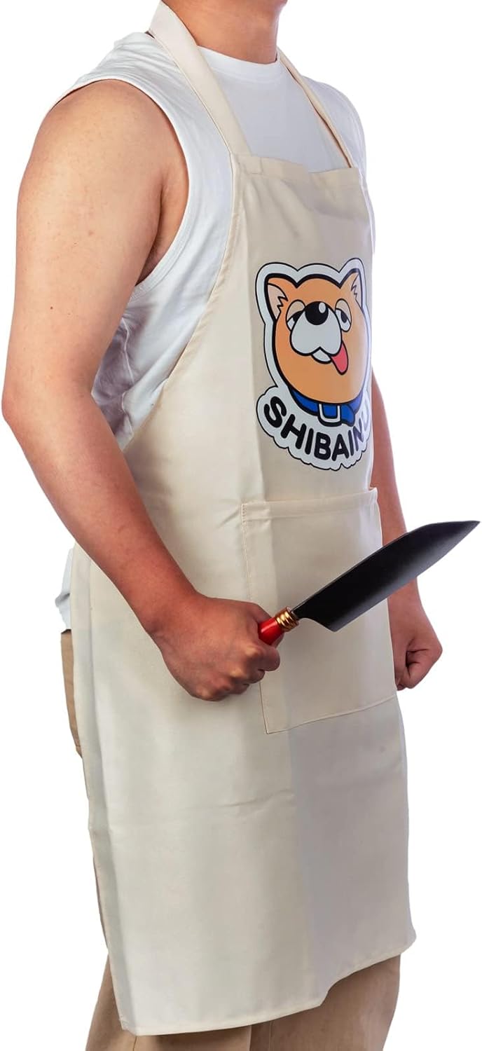 Evere Delantal de The Way of the Househusband – Anime Gokushufudo lindo Shiba Inu impreso Cocinar Cosplay disfraz