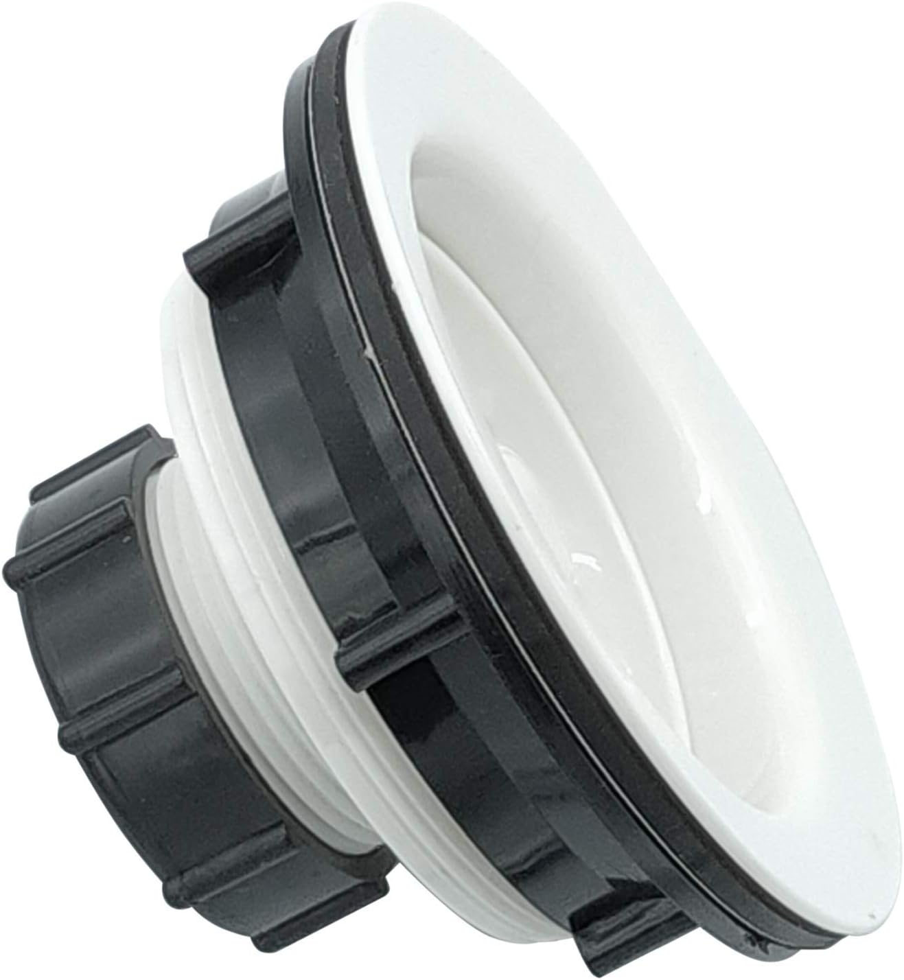 Colador de cesta de 4 pulgadas de plástico ABS para fregadero de cocina con montaje de colador extraíble y tapón de goma, ajuste universal, 3-12,