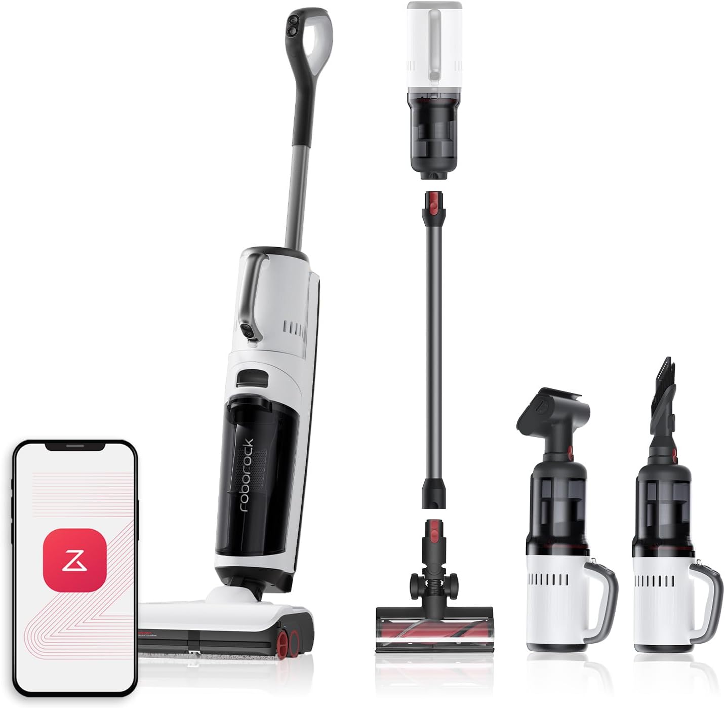 roborock Dyad Pro Combo Aspiradora en seco y húmedo, aspiradora inalámbrica 5 en 1 para múltiples superficies, succión de 17000 Pa, elimina la