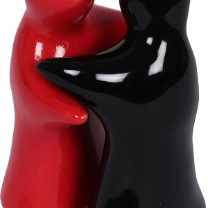 Juego de condimentos de sal y pimienta y especias lindo, novedoso, moderno y vintage, diseño de abrazo para pareja, dispensador decorativo retro de Juego de condimentos de sal y pimienta y especias lindo, novedoso, moderno y vintage, diseño de abrazo para pareja, dispensador decorativo retro de