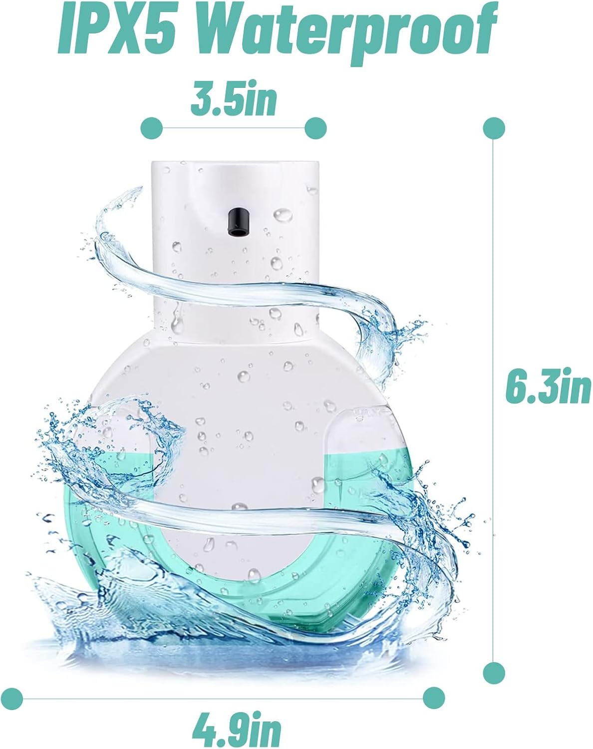 Dispensador automático de jabón líquido, dispensador de jabón sin contacto de 14.2 oz14.2 fl oz, dispensador de jabón recargable con control de 4