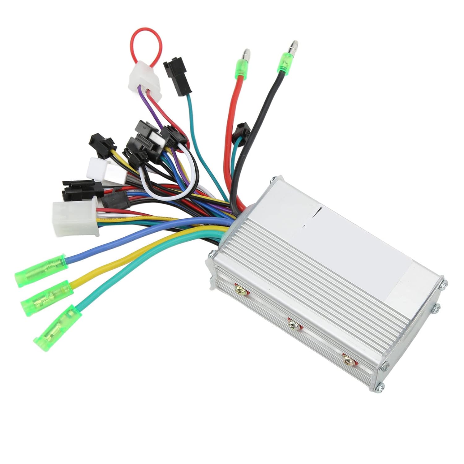 FOUF Kit de motor eléctrico de CC sin escobillas de 36 V, 48 V, 350 W, panel LCD, kit de controlador de motor sin escobillas, agarre del acelerador,