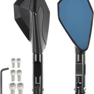 Accesorios de espejos para motocicleta, espejo CNC, espejo retrovisor lateral universal para Aprilia Tuono V4 Sxv Bajaj Dominar 400 Pulsar 200 Ns Accesorios de espejos para motocicleta, espejo CNC, espejo retrovisor lateral universal para Aprilia Tuono V4 Sxv Bajaj Dominar 400 Pulsar 200 Ns