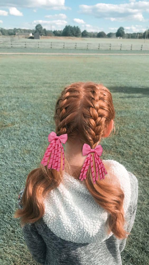20 lazos para el cabello para niñas y bebés, lazos para el cabello rizados, bandas elásticas para el cabello, cintas de grogrén, soportes para cola