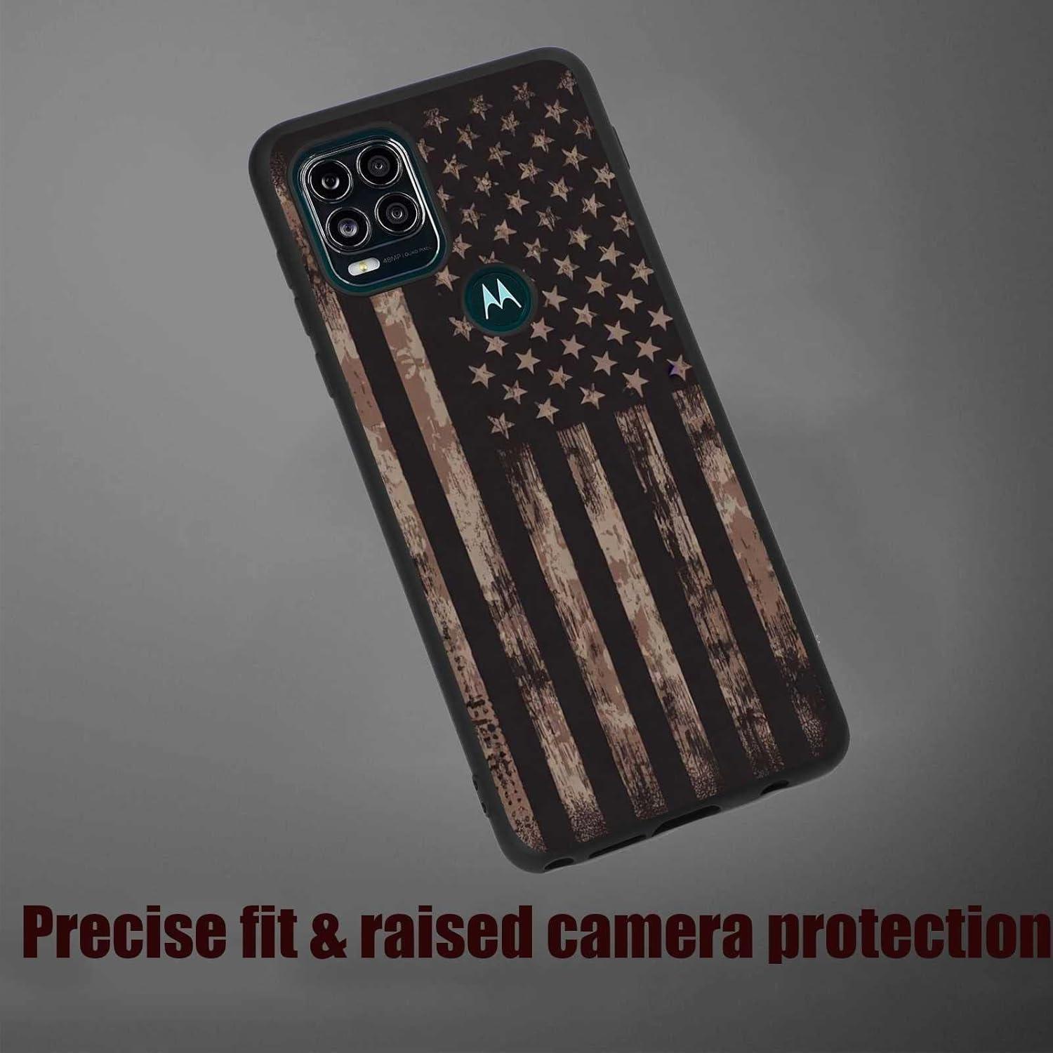 Compatible con Motorola Moto G Stylus 5G Flag Case, Retro USA Flag Soldier Veteran Vintage Graphic para Moto Case Hombres Mujeres Elegante funda de
