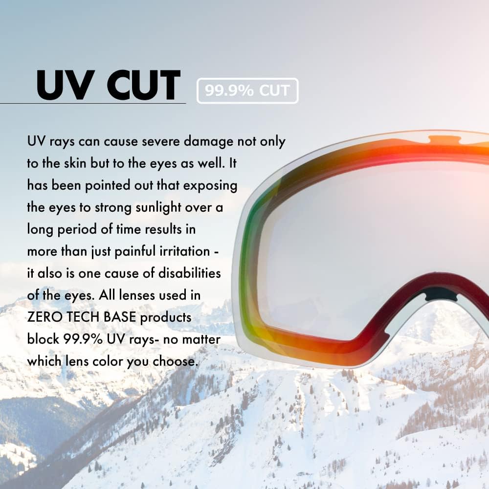 ZERO TECH BASE Replacement Lens for Oakley Lineminer xl Snow Goggle Ski Snowboad