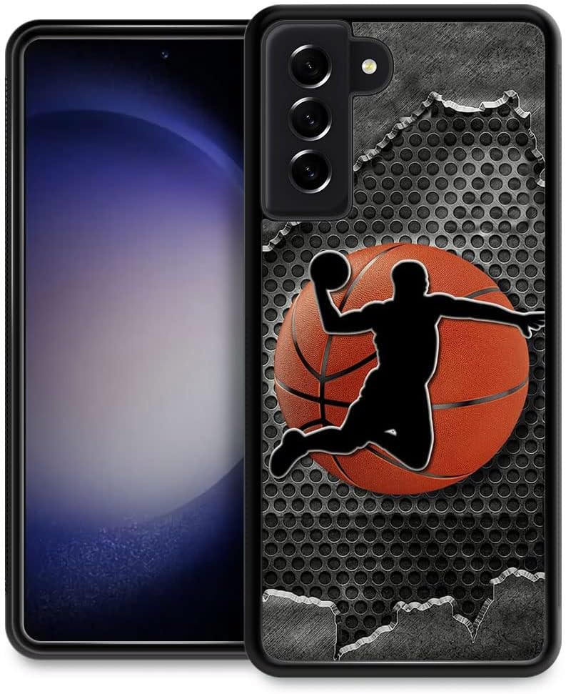 Funda compatible con Samsung Galaxy S23 Ultra, diseño de patrón de lujo de baloncesto, delgada, a prueba de golpes, funda protectora para Samsung