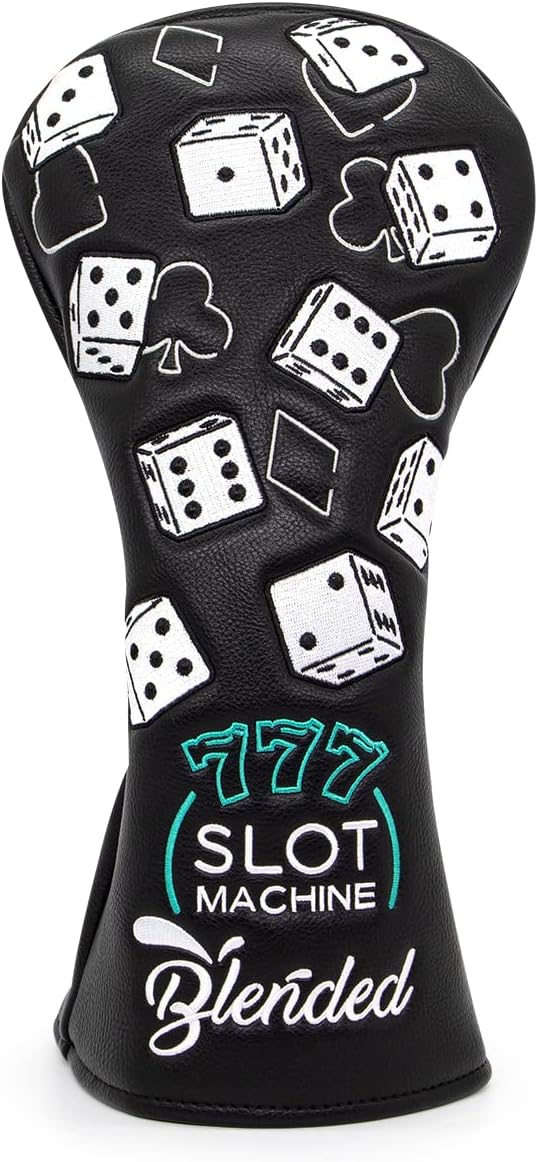Fundas para palos de golf Lucky 777 Blade Putter Headcover Golf Driver Covers Fairway Wood Headcover Hybrid Head Cover Blade Putter Cover Leather 3