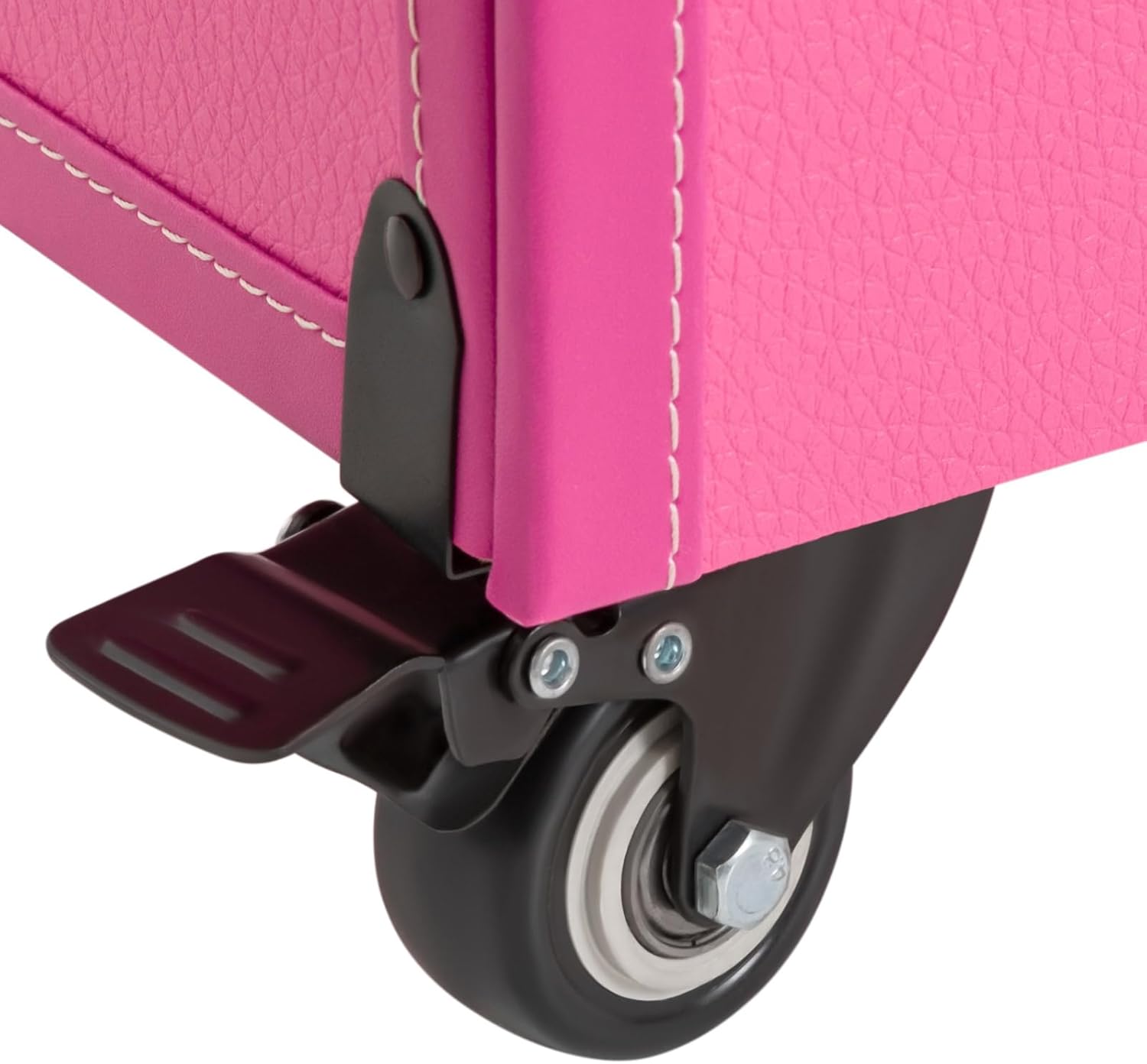 Caja de tren de carretilla de aluminio de 3 niveles, Rosa Rojo, Moderno