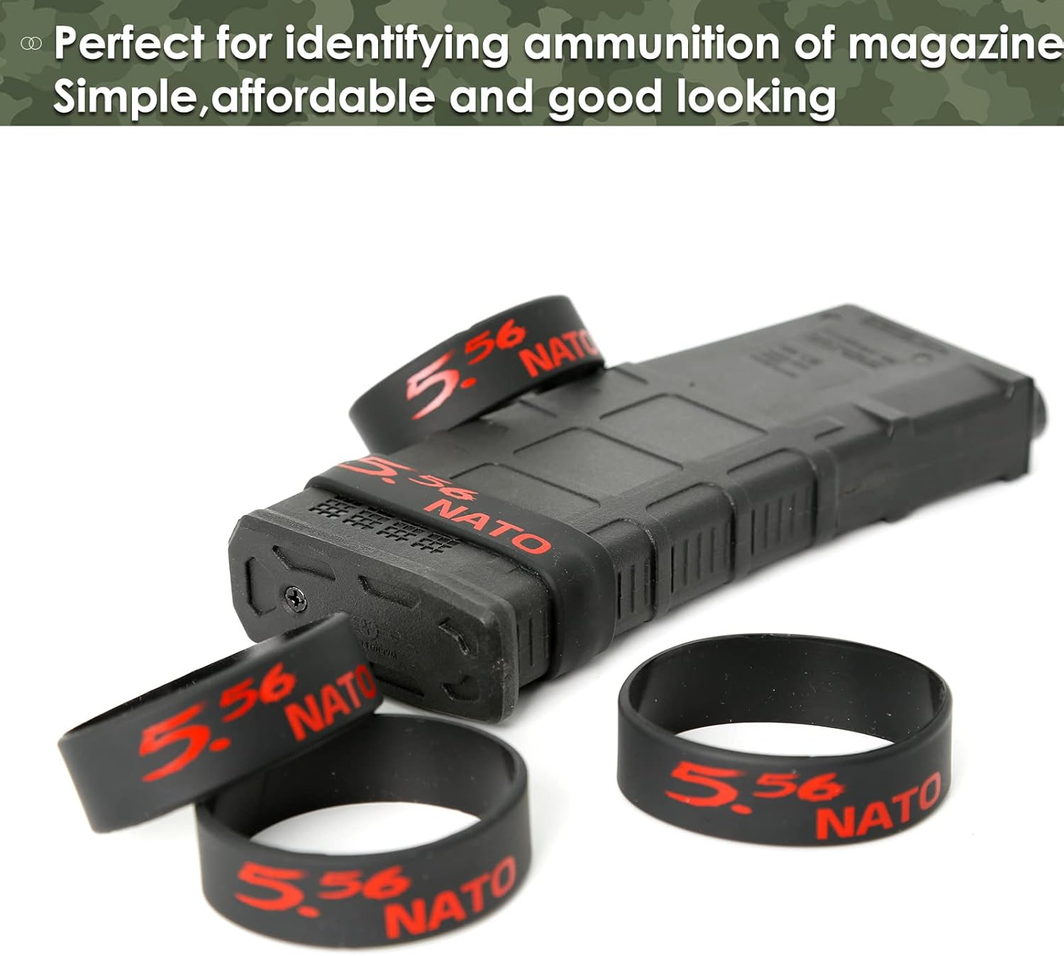 Aolamegs Paquete de 510 bandas para revistas, 5.56 OTAN, 300 apagones, 300 Subsonic, .223 Remington, .308 Winchester, 7.62 x 39, bandas de silicona