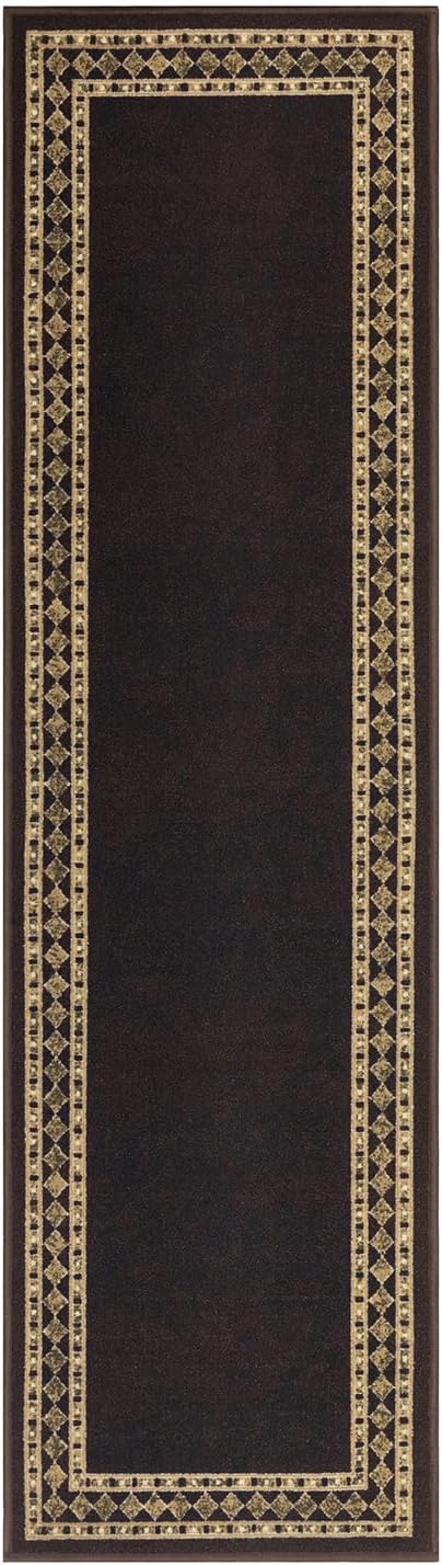 Antep Rugs Alfombras modernas con bordes de 2 x 7 pies antideslizantes (antideslizante) de perfil bajo con parte trasera de goma para interiores