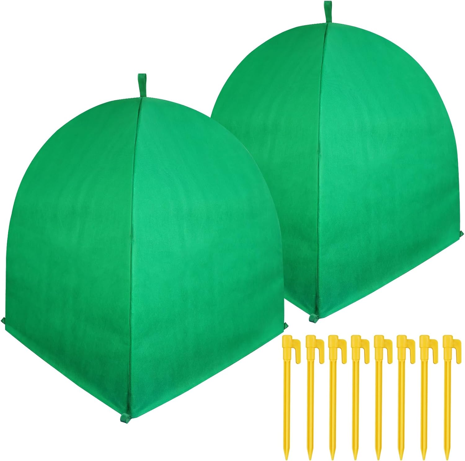 Paquete de 2 cubiertas de invierno para plantas de invierno, protección contra la congelación, protección contra heladas de invierno para plantas en
