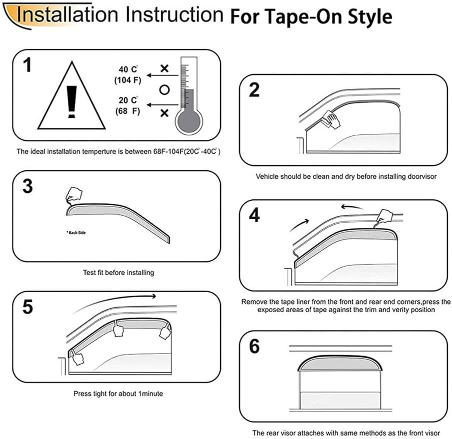 94056Y – Deflector de ventilación de viento cromado para Toyota Tacoma 2005-2015 con 4 puertas de tamaño completo, juego de 4 protectores de lluvia