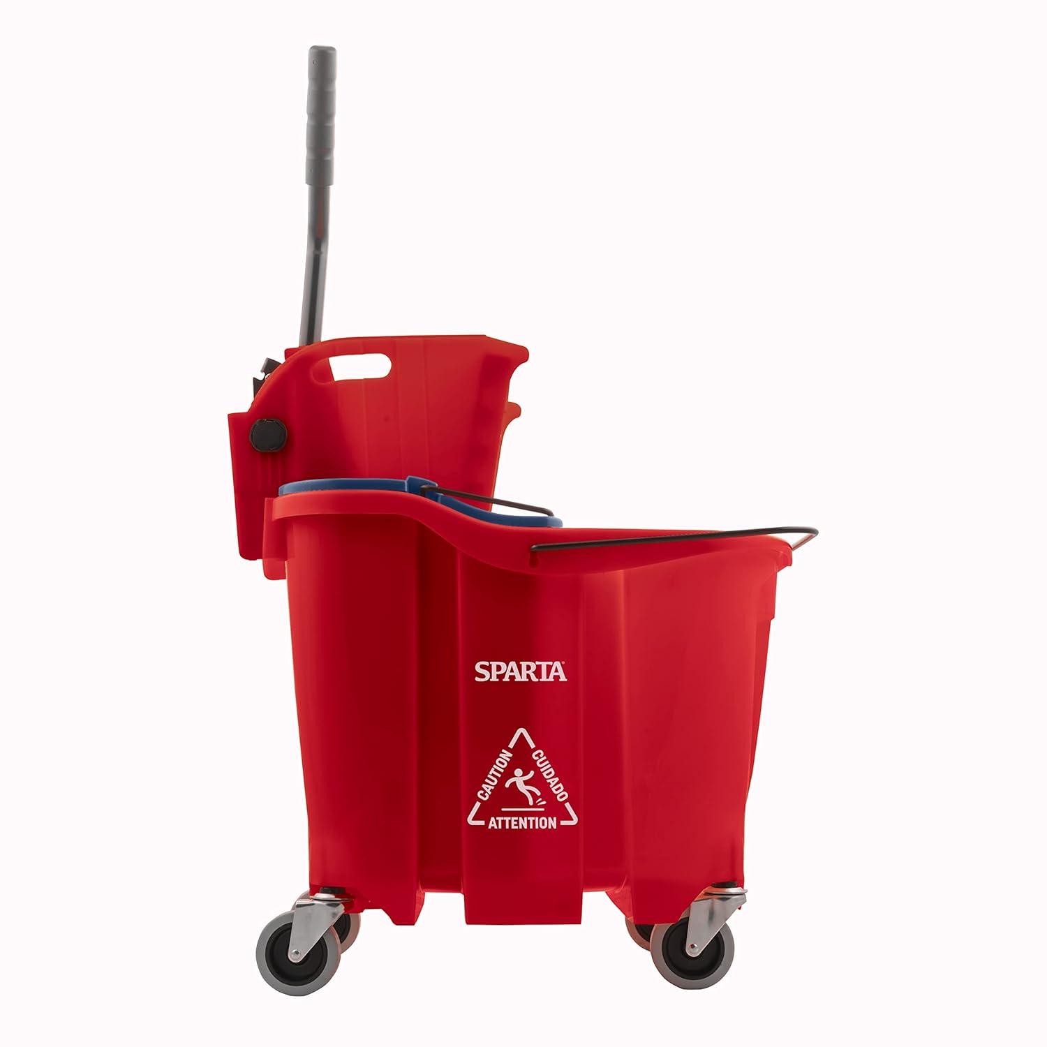 Carlisle FoodService Products Cubo de fregona con escurridor de prensa lateral e inserto de agua sucia para limpieza de pisos, restaurantes, oficina