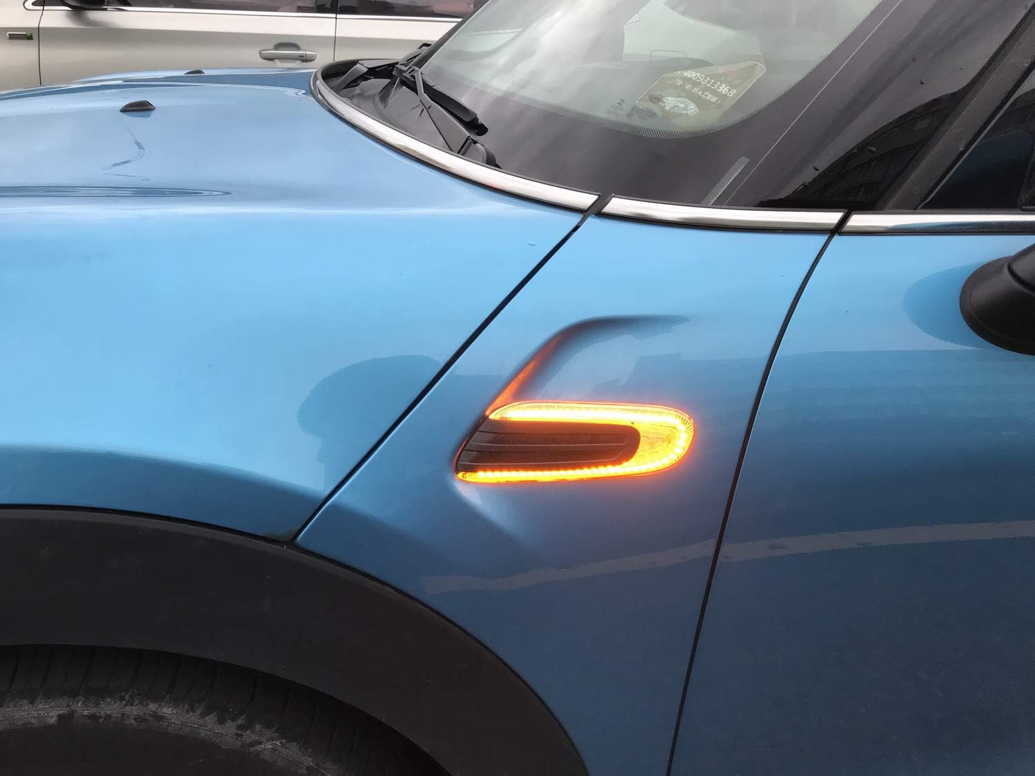 iJDMTOY Kit de luz de marcador lateral para guardabarros LED intermitente secuencial con lente ahumada europea, compatible con Mini Cooper F55 F56