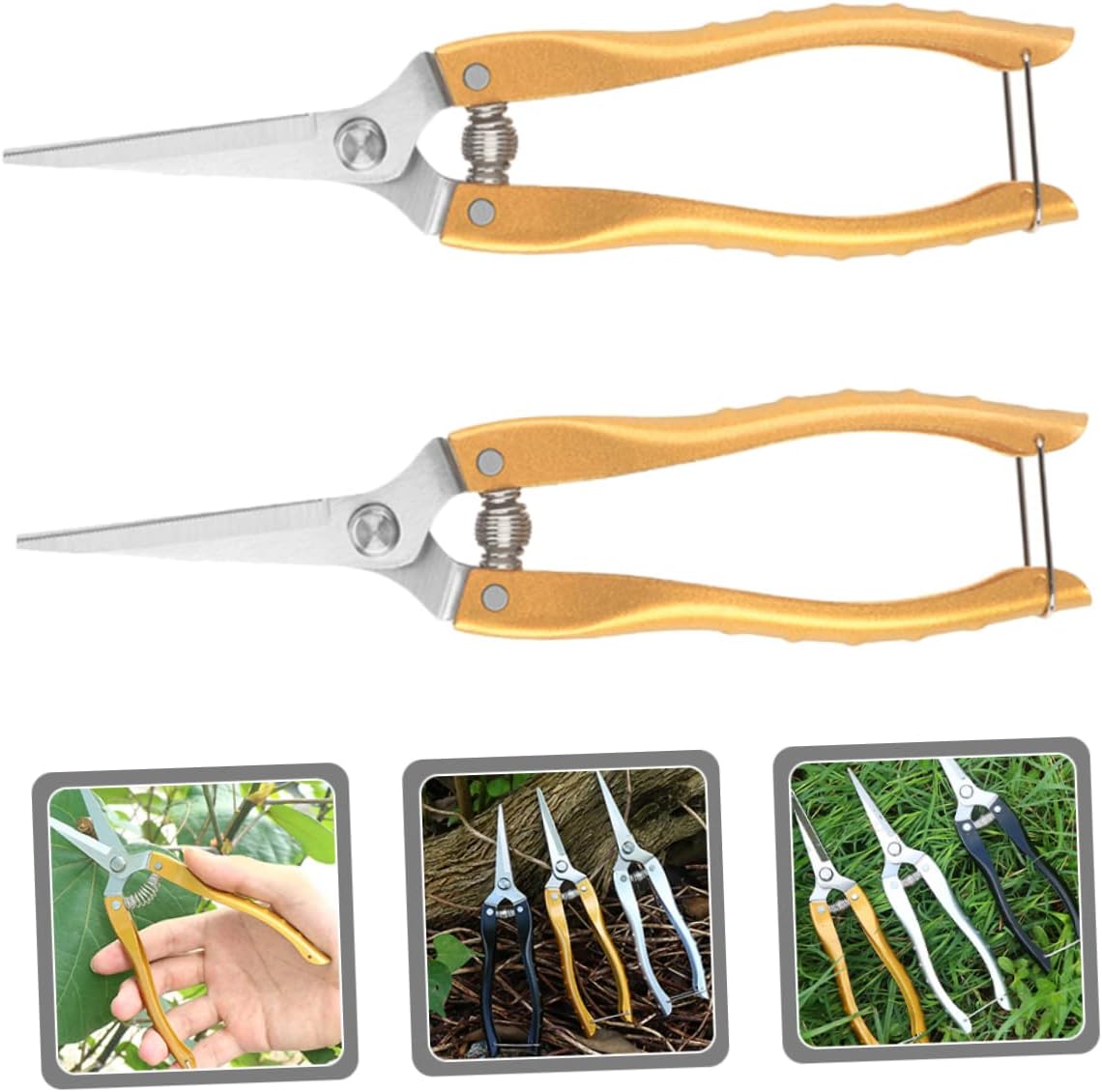 Uonlytech Tijeras de podar de jardín, tijeras de podar, herramienta de eliminación de hojas de rosa, herramienta de eliminación de hojas de espina,