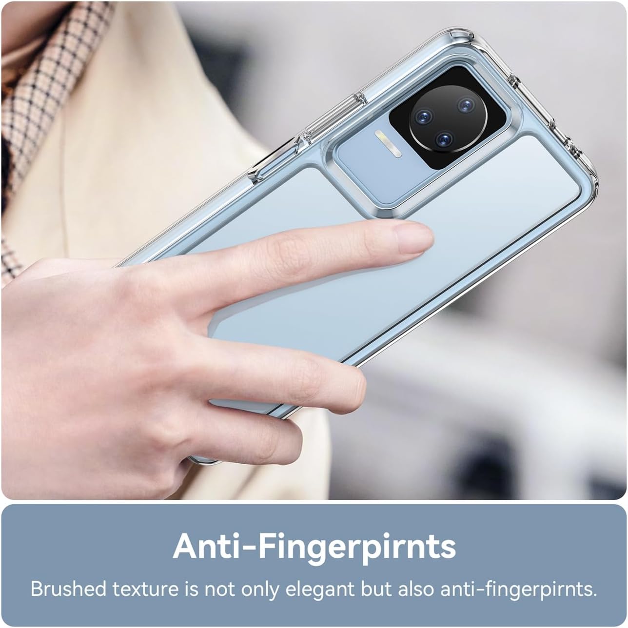 GTBDEKI Funda transparente para Poco F4 5G, Redmi K40S 22021211RG con protector de pantalla, antiarañazos, a prueba de golpes, transparente, de