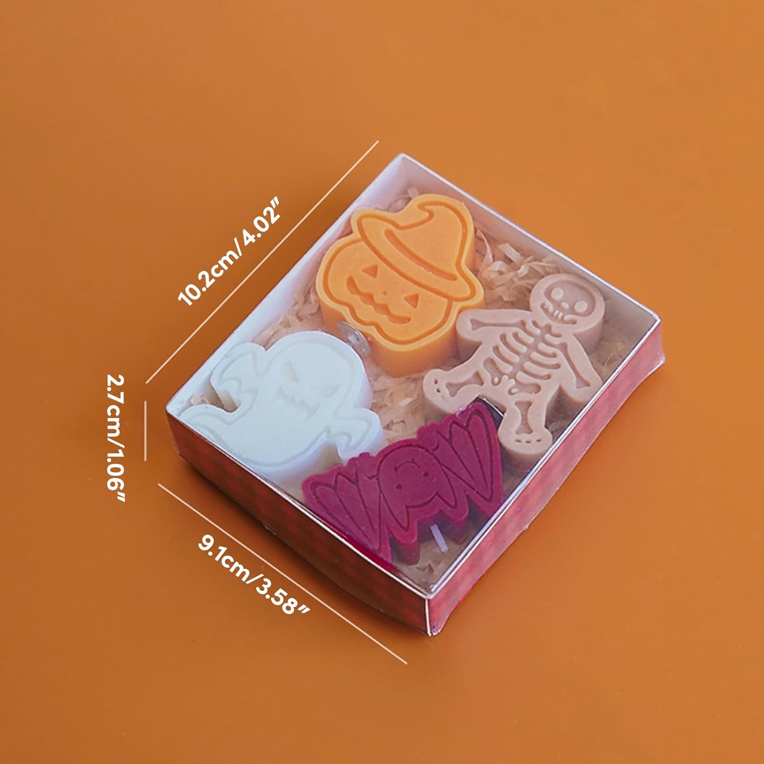 Vela perfumada de calabaza de esqueleto de Halloween creativa, fragancias divertidas y festivas, regalo de alta artesanía, caja de regalo perfumada
