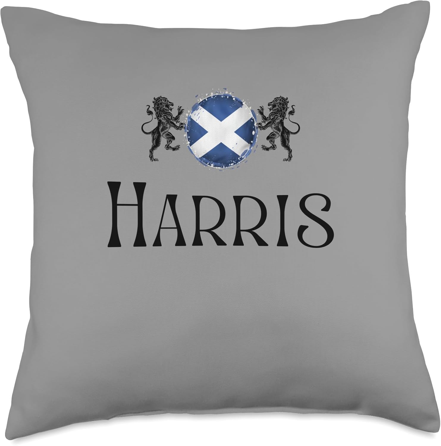 Harris Clan Scottish Family Name Scotland Heráldica – Almohada de 18 x 18 pulgadas, multicolor