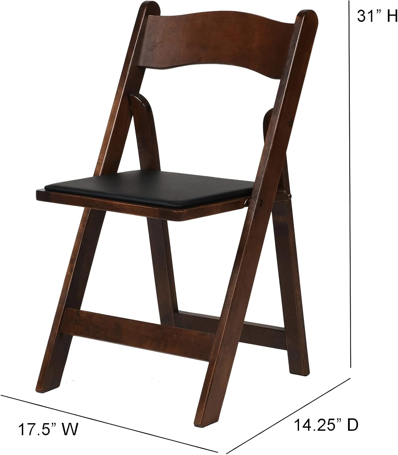 Sillas plegables acolchadas americanas de los productos de asiento comerciales, madera de fruta