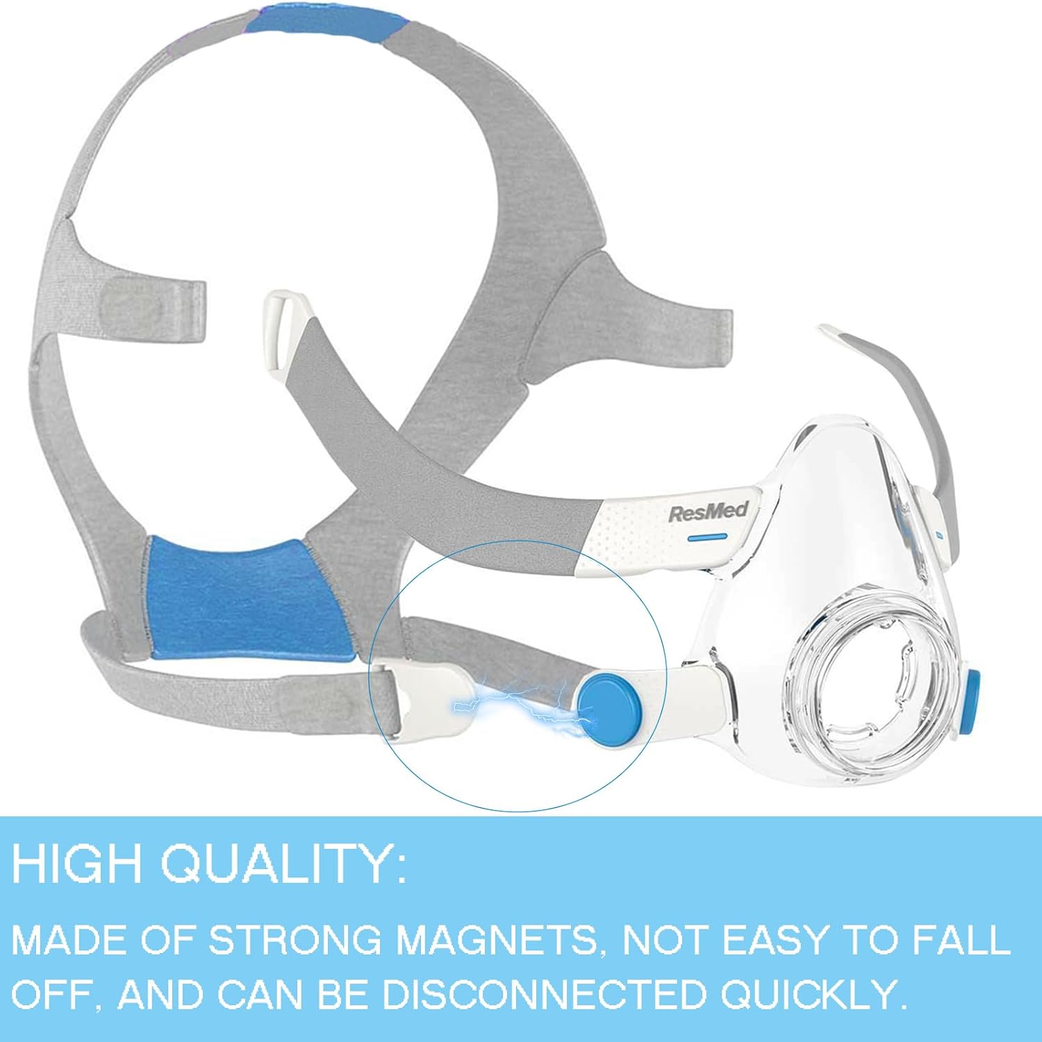 Clips de protección para la cabeza de Cpap de desconexión rápida, máscara magnética compatible con Whit AirFit F20 F30 N20, máscara compatible con